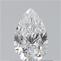 Natural Diamond 0.50 Carats, Pear with  Cut, E Color, VVS1 Clarity and Certified by GIA