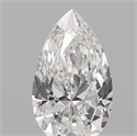 Natural Diamond 0.12 Carats, Pear with  Cut, E Color, SI1 Clarity and Certified by IGI