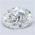 Natural Diamond 2.20 Carats, Oval with  Cut, G Color, VS2 Clarity and Certified by GIA