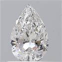 Natural Diamond 0.50 Carats, Pear with  Cut, E Color, VS2 Clarity and Certified by GIA