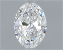 Natural Diamond 0.50 Carats, Oval with  Cut, E Color, SI1 Clarity and Certified by GIA