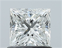 Natural Diamond 0.72 Carats, Princess with  Cut, G Color, IF Clarity and Certified by GIA