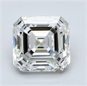 Natural Diamond 1.71 Carats, Asscher with  Cut, H Color, VS2 Clarity and Certified by GIA