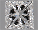 Natural Diamond 0.51 Carats, Princess with  Cut, F Color, SI1 Clarity and Certified by GIA