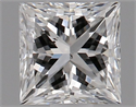 Natural Diamond 0.51 Carats, Princess with  Cut, F Color, SI1 Clarity and Certified by GIA