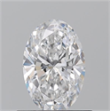 Natural Diamond 0.70 Carats, Oval with  Cut, D Color, VS2 Clarity and Certified by GIA
