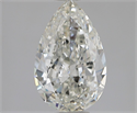 Natural Diamond 1.00 Carats, Pear with  Cut, H Color, SI2 Clarity and Certified by GIA