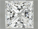 Natural Diamond 0.63 Carats, Princess with  Cut, F Color, VS1 Clarity and Certified by GIA