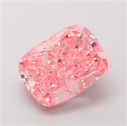 Picture of Lab Grown Diamond 3.04 Carats, CUSHION MODIFIED with  Cut, Fancy Vivid Pink Color, VS2 Clarity and Certified by IGI