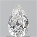 Diamante Natural 0.73 quilates, De pera , Color E, claridad VVS2 y certificado GIA