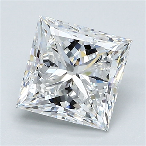 Foto Diamante Natural 2.01 quilates, Princesa , Color D, claridad VS2 y certificado GIA de