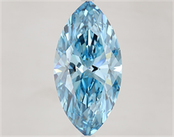 Picture of Lab Grown Diamond 6.05 Carats, Marquise with  Cut, Fancy Vivid Blue Color, VS1 Clarity and Certified by IGI
