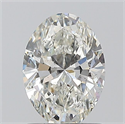 Natural Diamond 1.01 Carats, Oval with  Cut, H Color, SI2 Clarity and Certified by GIA