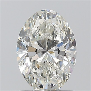 Picture of Natural Diamond 1.01 Carats, Oval with  Cut, H Color, SI2 Clarity and Certified by GIA