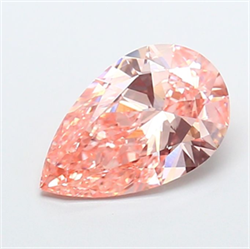 Picture of Lab Grown Diamond 4.02 Carats, Pear with  Cut, Fancy Intense Pink Color, VS1 Clarity and Certified by IGI