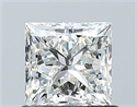 Natural Diamond 0.90 Carats, Princess with  Cut, I Color, VVS1 Clarity and Certified by GIA