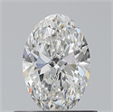 Natural Diamond 0.60 Carats, Oval with  Cut, F Color, VVS1 Clarity and Certified by GIA