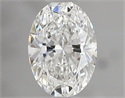 Natural Diamond 0.50 Carats, Oval with  Cut, H Color, SI1 Clarity and Certified by GIA