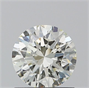 Natural Diamond 0.90 Carats, Round with Excellent Cut, J Color, VVS2 Clarity and Certified by IGI
