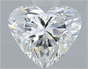 Natural Diamond 0.50 Carats, Heart with  Cut, I Color, SI2 Clarity and Certified by GIA