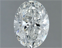 Natural Diamond 1.01 Carats, Oval with  Cut, F Color, SI2 Clarity and Certified by IGI