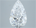 Natural Diamond 5.02 Carats, Pear with  Cut, D Color, SI2 Clarity and Certified by GIA