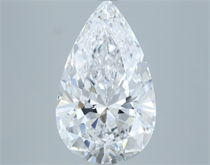 Picture of Natural Diamond 5.02 Carats, Pear with  Cut, D Color, SI2 Clarity and Certified by GIA