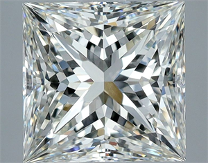 Picture of Natural Diamond 2.01 Carats, Princess with  Cut, J Color, VVS2 Clarity and Certified by GIA