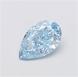Picture of Lab Grown Diamond 1.81 Carats, Pear with  Cut, Fancy Vivid Blue Color, VVS1 Clarity and Certified by IGI