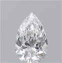 Natural Diamond 0.50 Carats, Pear with  Cut, D Color, SI1 Clarity and Certified by GIA