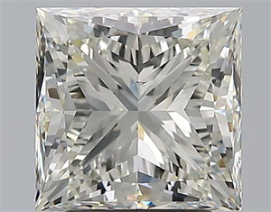Foto Diamante Natural 3.01 quilates, Princesa , Color K, claridad VS2 y certificado GIA de