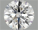 Lab Grown Diamond 1.54 Carats, Round with Excellent Cut, F Color, VS1 Clarity and Certified by IGI