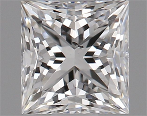 Picture of Natural Diamond 0.53 Carats, Princess with  Cut, F Color, SI1 Clarity and Certified by GIA