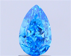 Picture of Lab Grown Diamond 1.83 Carats, Pear with  Cut, Fancy Vivid Blue Color, VS1 Clarity and Certified by IGI