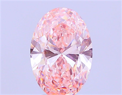 Picture of Lab Grown Diamond 3.06 Carats, Oval with  Cut, Fancy Intense Pink Color, VVS2 Clarity and Certified by IGI