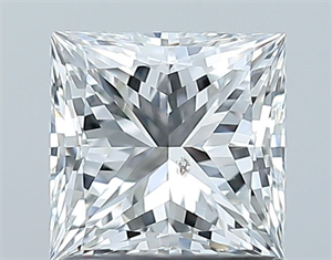 Picture of Natural Diamond 1.01 Carats, Princess with  Cut, E Color, SI2 Clarity and Certified by GIA