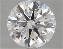 Lab Grown Diamond 2.96 Carats, Round with Ideal Cut, D Color, IF Clarity and Certified by IGI
