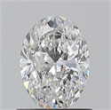 Natural Diamond 0.90 Carats, Oval with  Cut, E Color, SI1 Clarity and Certified by GIA