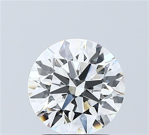 Picture of Lab Grown Diamond 1.53 Carats, Round with Ideal Cut, F Color, VVS2 Clarity and Certified by IGI