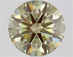 Picture of Lab Grown Diamond 2.52 Carats, Round with Ideal Cut, Fancy Intense Green Color, VS1 Clarity and Certified by IGI