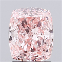 Picture of Lab Grown Diamond 1.41 Carats, CUSHION MODIFIED with  Cut, Fancy Vivid Pink Color, VS1 Clarity and Certified by IGI