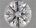 Lab Grown Diamond 2.06 Carats, Round with Excellent Cut, D Color, VVS1 Clarity and Certified by GIA