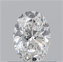 Natural Diamond 0.50 Carats, Oval with  Cut, F Color, IF Clarity and Certified by GIA