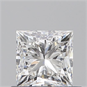 Natural Diamond 0.61 Carats, Princess with  Cut, F Color, SI1 Clarity and Certified by GIA