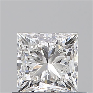 Picture of Natural Diamond 0.61 Carats, Princess with  Cut, F Color, SI1 Clarity and Certified by GIA