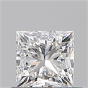 Natural Diamond 0.61 Carats, Princess with  Cut, F Color, SI1 Clarity and Certified by GIA