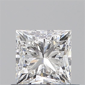 Picture of Natural Diamond 0.61 Carats, Princess with  Cut, F Color, SI1 Clarity and Certified by GIA