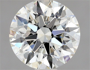 Picture of Natural Diamond 0.90 Carats, Round with Excellent Cut, J Color, VVS2 Clarity and Certified by GIA