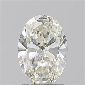 Picture of Natural Diamond 1.50 Carats, Oval with  Cut, J Color, VS2 Clarity and Certified by GIA