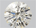 Natural Diamond 1.06 Carats, Round with Excellent Cut, J Color, IF Clarity and Certified by IGI